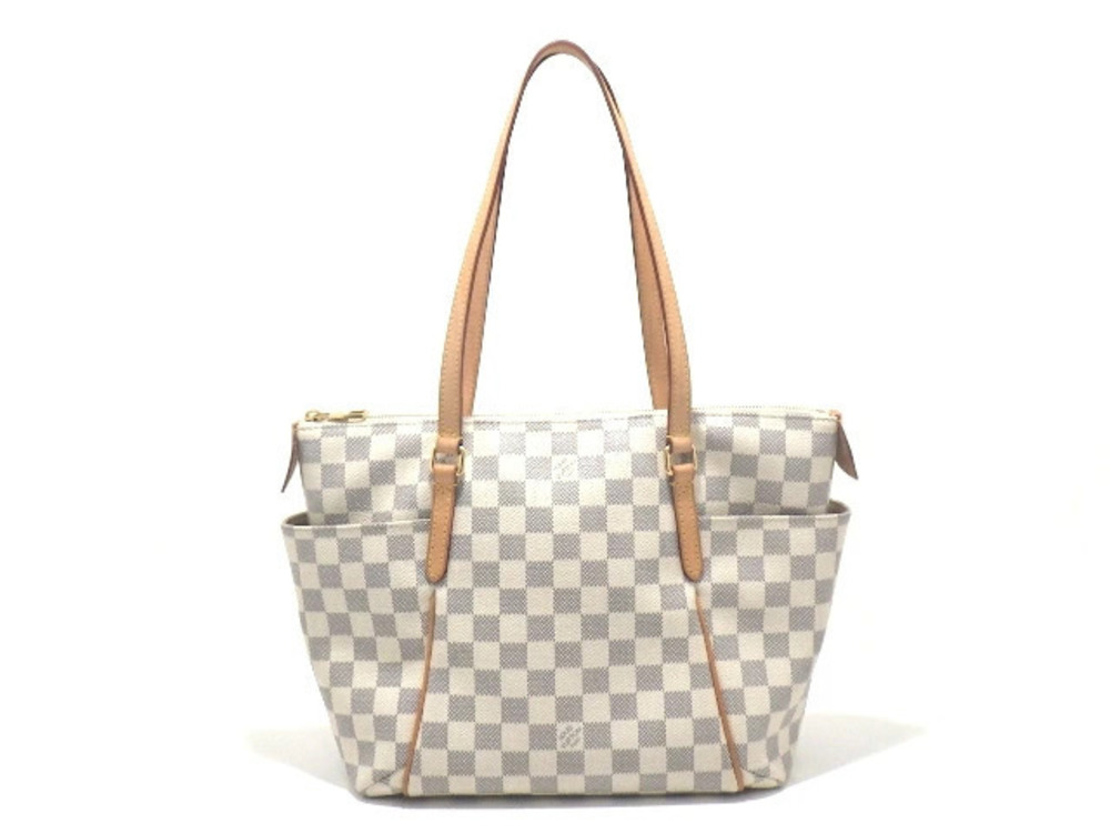 LOUIS VUITTON Totally Shoulder Tote Bag Damier Azur White